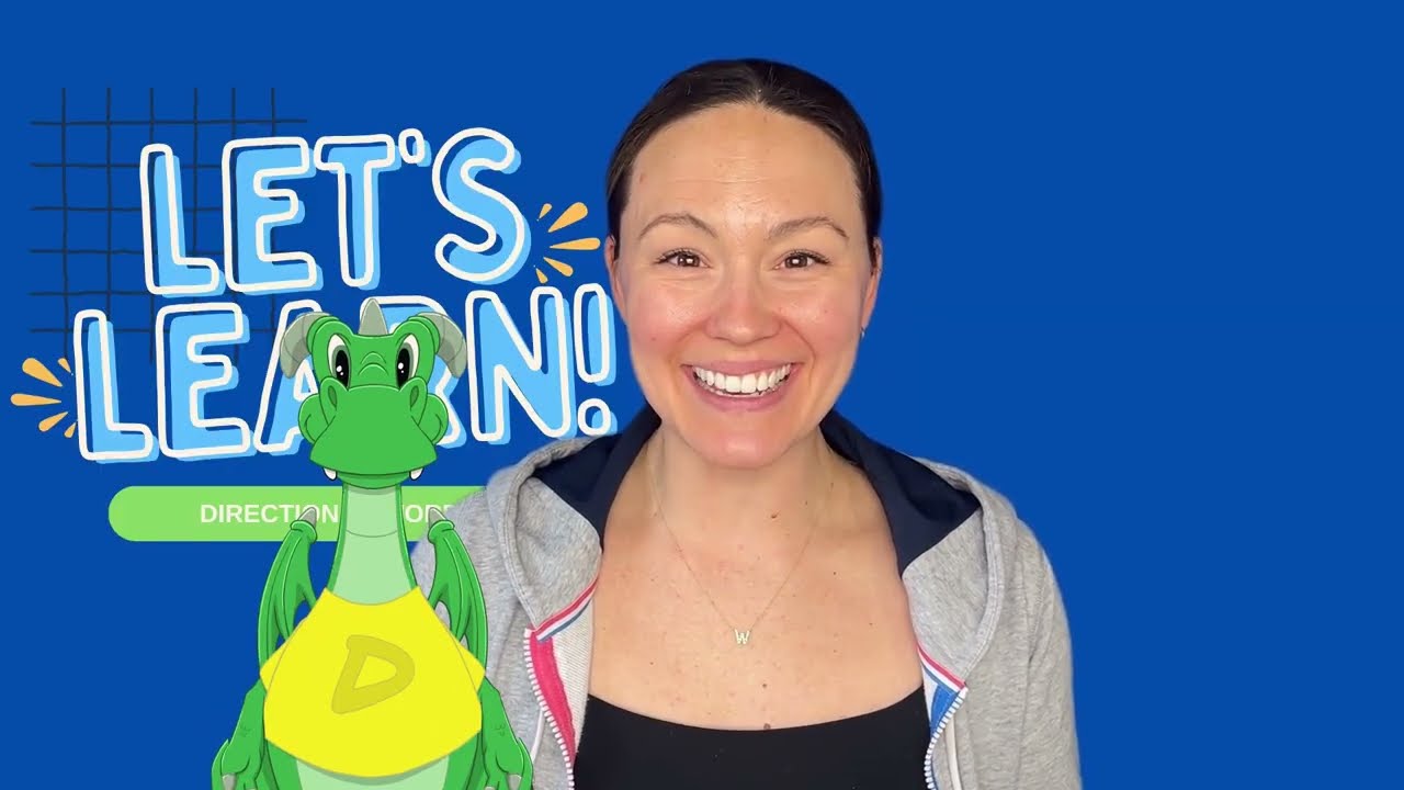 Учим слова, указывающие направление, с мисс Лорен и Дрейки! 🐉⬆️⬇️➡️⬅️