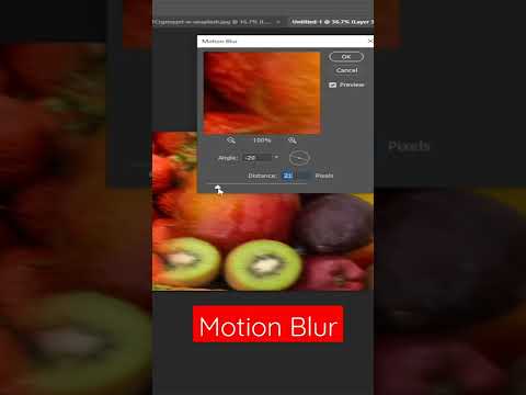 How to Add Motion Blur in Adobe Photoshop tutorial|YouTube Shorts