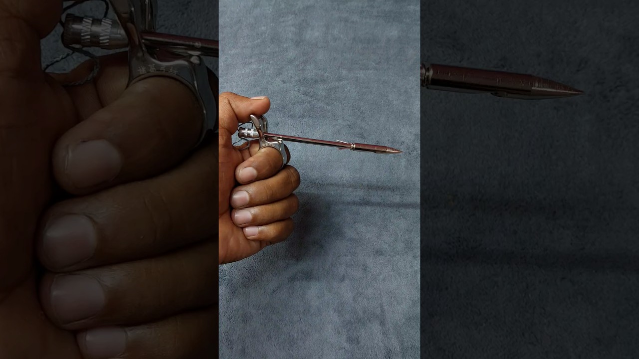 Stainless Steel Finger Launcher Ring with Dart 