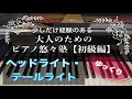 【ピアノ初心者】ヘッドライト・テールライト【大人のためのピアノ悠々塾(初級編)】より【ゆっくり】【ペダルなし譜読用】