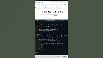 Calculate Leap Year using JavaScript  #shortvideo #javascriptprojects