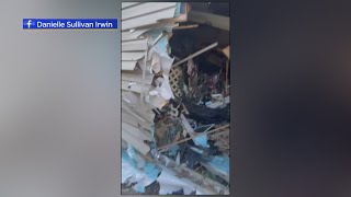 Stolen car crashes into Crystal Lake garage