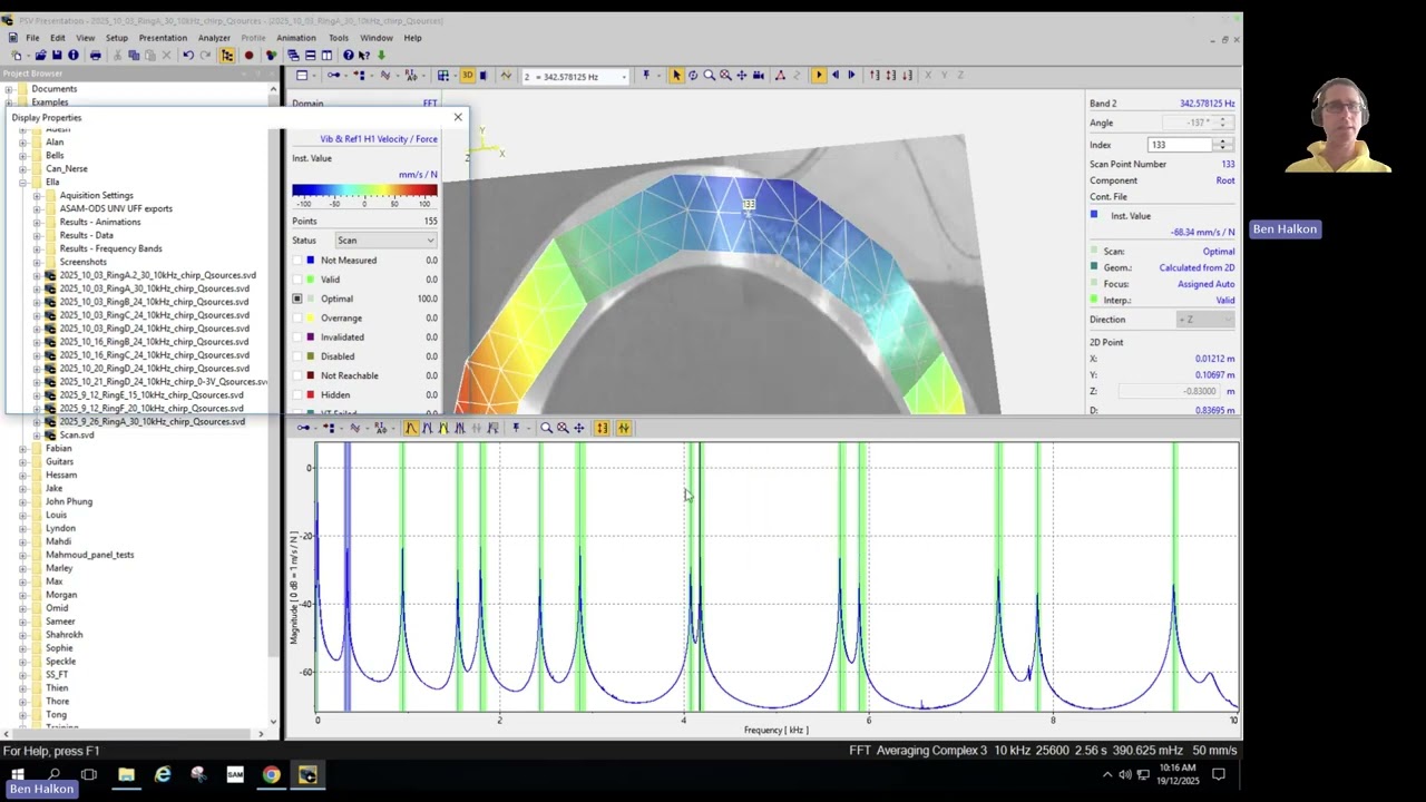 Exporting from Polytec PSVSoft via ASAM ODS Simcenter Testlab to process and export to .unv