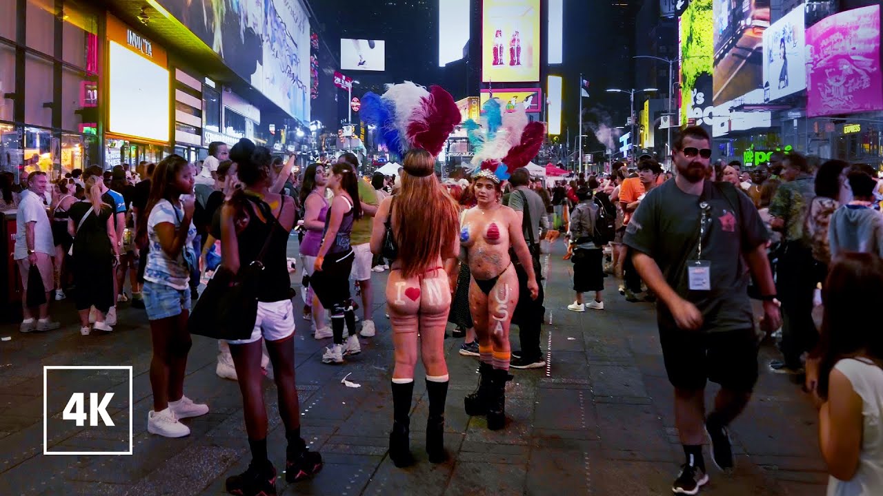 New York, Amerika Serikat | Alun-Alun times | Jelajah Kota Malam 4K