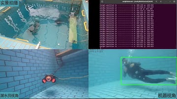 Our new 6-thruster underwater robot successfully tested for diver tracking