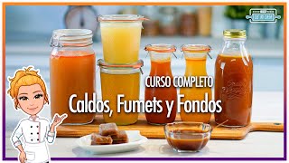 Cómo Hacer CALDOS CASEROS, FUMETS, FONDOS Claros y Oscuros  VERDURAS, JAMÓN, PESCADO, TERNERA...