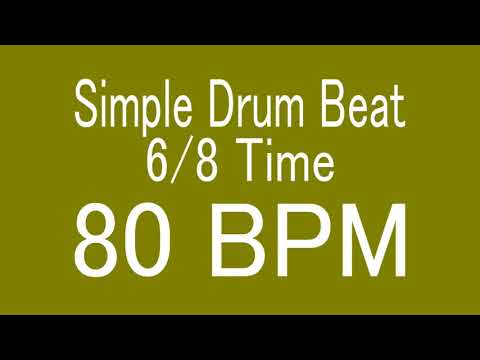 80-bpm-6/8-time-simple-drum-beat-for-training-musical-instrument-/-楽器練習用ドラム-8分の6拍子