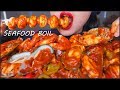 ASMR SEAFOOD BOIL CAJUN BUTTER SAUCE | MUSSELS | PRAWN | CRAB STICKS | 먹방 |  咀嚼音 | EATING SHOW