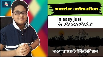 Awesome sunrise animation in just Powerpoint. Fateen homeTech।