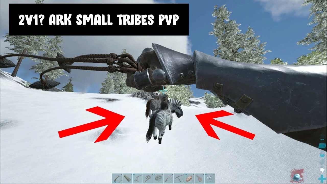EARLY GAME PVP - ARK SMALL TRIBES PVP #1