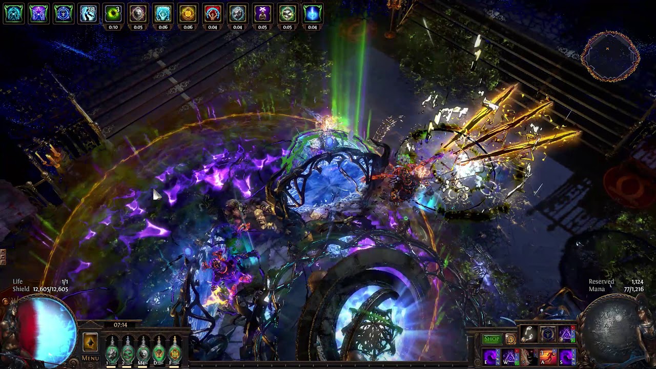 Path of Exile 3.6.3b lvl83 Synthesis Cortex Boss Fight occ CI BANE