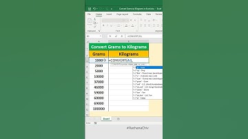 How to Convert Grams to Kilograms in Excel #excel #shortvideo