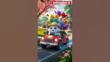 Thumbnail of menyetir ditemani anak warna warni #lagu #cover #kitten #cat #funny #cute #cartoon #yt #comedy