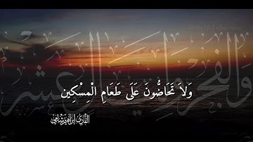 القارئ إبراهيم شامي سورة الفجر
