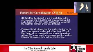 Welcome to the Wonderful World of Extended School Year Services
