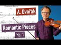 A dvorak romantic pieces no 1 op 75  violin sheet music  piano accompaniment  playalong