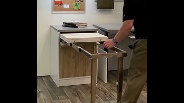 Folding Leg Pull Out Table from Häfele #shorts #hafele