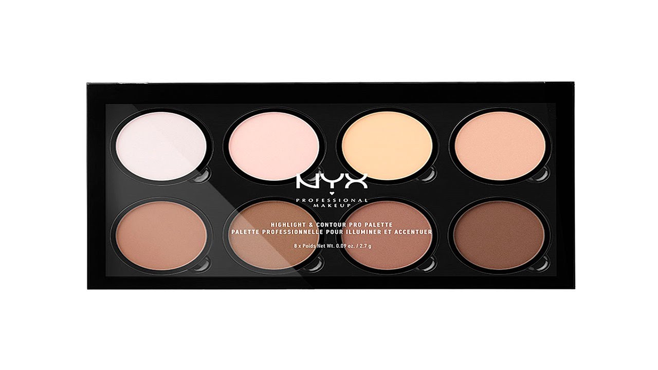 NYX Professional Makeup Palette Contouring Highlight&Contour Pro, Contouring Kit in Polvere