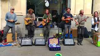 Phat Bollard buskers singing Millionaires, in Broadmead, Bristol, Sep 2017 chords