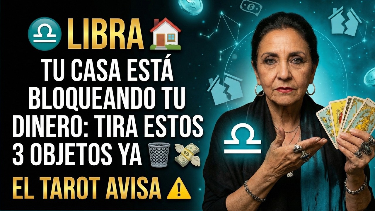 ♎ LIBRA 🏚️ TU CASA ESTÁ BLOQUEANDO TU DINERO: TIRA ESTOS 3 OBJETOS YA 🗑️💸 EL TAROT AVISA ⚠️
