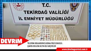 Telefon Dolandiriciliğina Poli̇s Engeli̇: Çanta Dolusu Altin Ele Geçi̇ri̇ldi̇