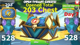 Opened 203 Light Tyrant Chest in 6 Days-Dragon Mania legends | Begin Level 46 Grid Event | DML
