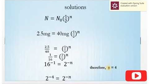 Tutorial on How to calculate half life of a Radioactive Element