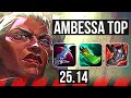 AMBESSA vs RENEKTON (TOP) | Godlike, 11/3/6 | KR Master | 25.14