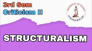 Structuralism | part -1| Literary criticism part 2| #universityofcalicut #literarycriticism