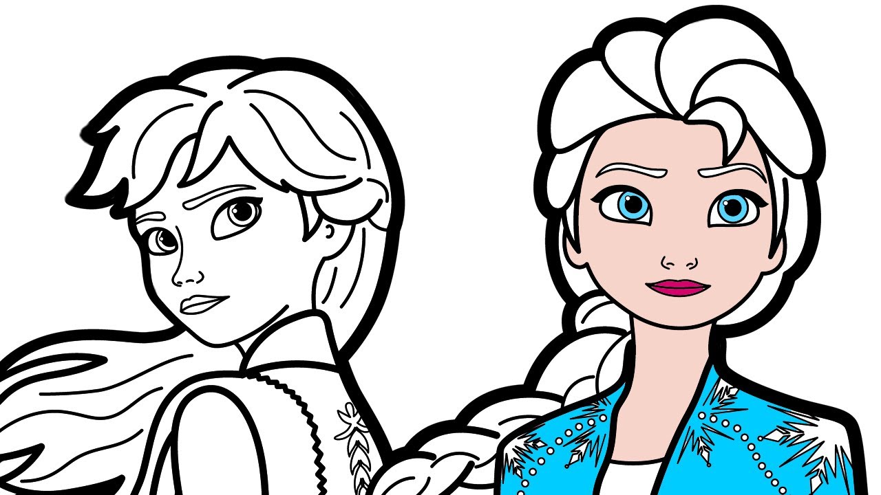 Download Princess Elsa Frozen 2 - Coloring Book | Раскраска Эльза ...