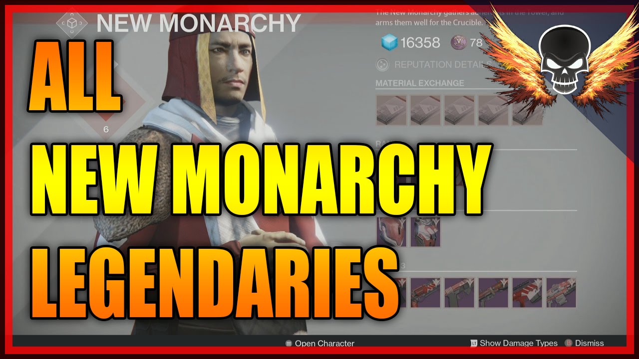 All New Monarchy Legendary Weapons || The Taken King