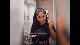 Ari Fletcher TheRealKyleSister does Grwm on instagram