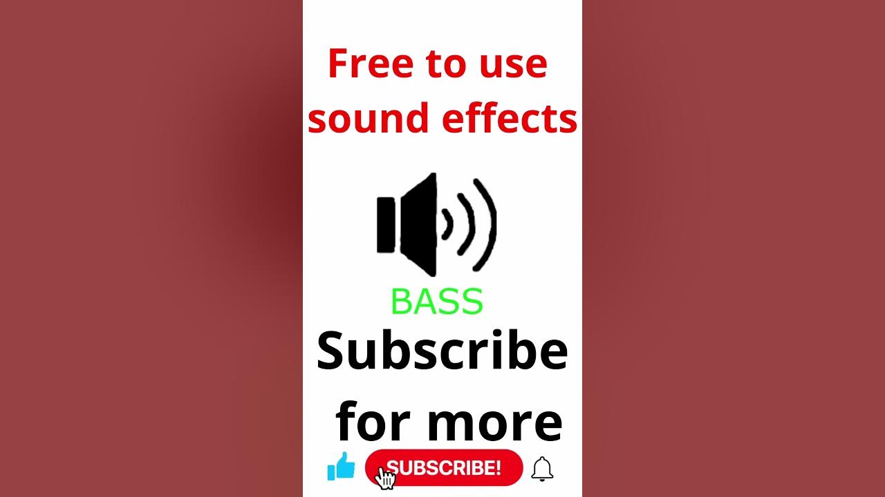 Free Deep Bass Sound Effect for Your Videos 🎧