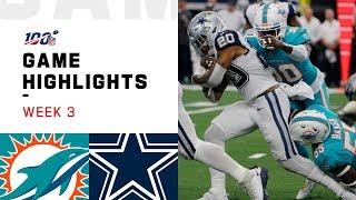 Dolphins vs. Cowboys Week 3 Highlights | NFL 2019