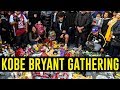 Fans Gather To Honor Kobe Bryant Outside Of The Staples Center
