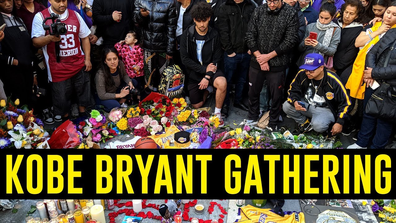 Fans Gather To Honor Kobe Bryant Outside Of The Staples Center