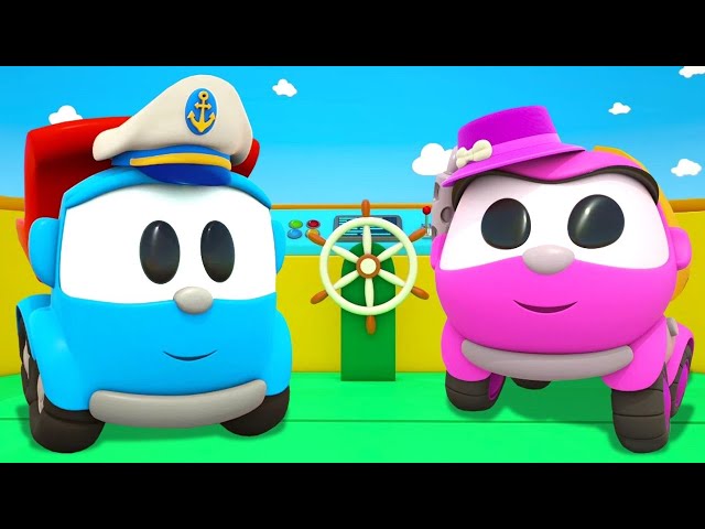 Leo the Truck and a boat toy – New car cartoon for kids & street vehicles for kids. class=