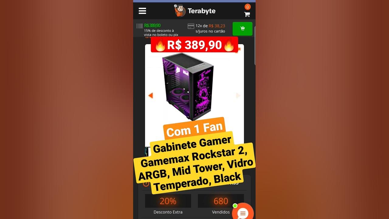 GABINETE GAMER GAMEMAX INFINITY ABYSS RGB MID TOWER VIDRO TEMPERADO BLACK -  M908-TR