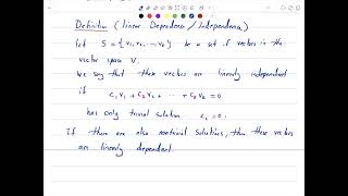 Vector Space, Basis, Rank and Nullity