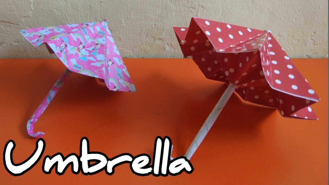 ORIGAMI PAYUNG cara membuat payung  dari kertas 