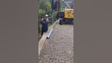 Installation of corrugated guardrails for rural roads