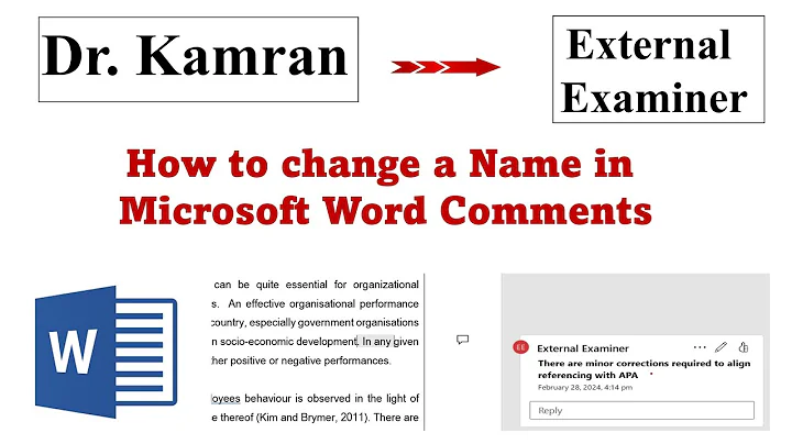 Changing Names in Microsoft Word Comments: Quick Tip