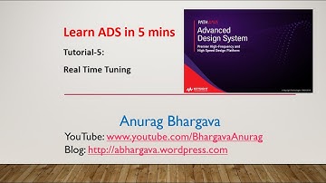 Tutorial-5: Real Time Tuning in ADS