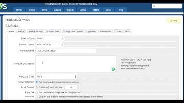 Axxess Module for WHMCS - Product Creation | Step 1