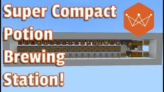 Minecraft Fully Automatic Potion Brewing Station, Compact no Hopper Timer