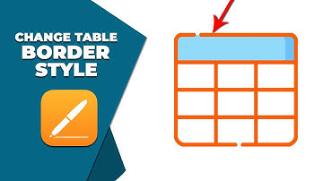How to change table border style in Apple Pages iCloud