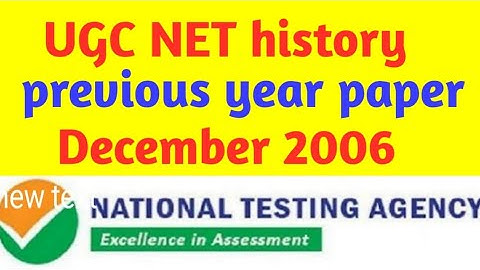 ugc net history Dec.2006