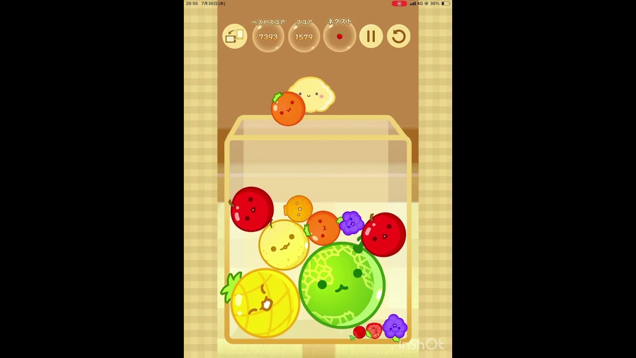 スイカゲーム2連するまでやる１日目