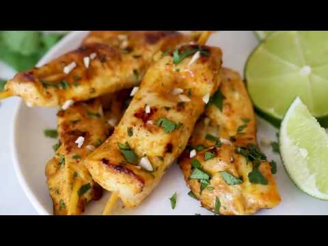 CHICKEN SATAY with SPICY PEANUT SAUCE