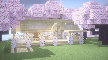 How to Build A Birch House in minecraft (full tutorial)
